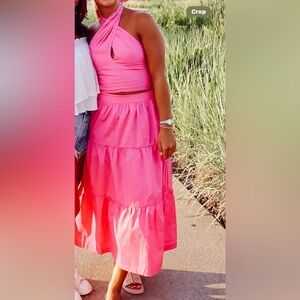pink skirt and top set!